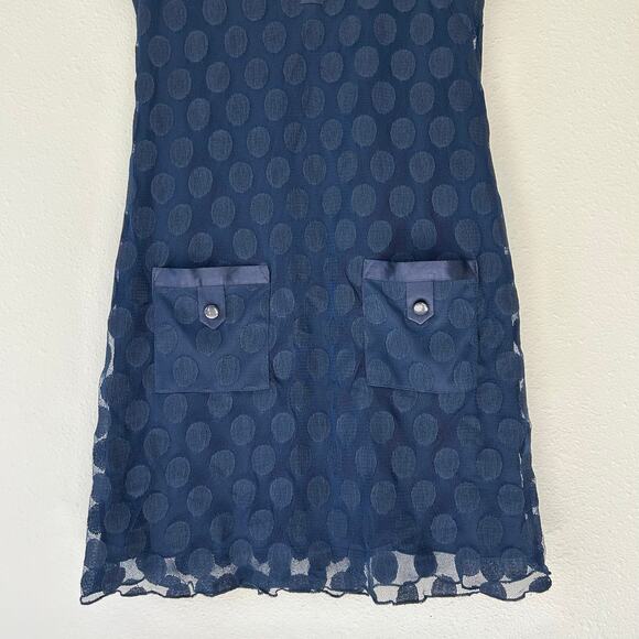 Vintage En focus Studios sheath lace overlay satin 90s Y2K pockets goth grunge 6 - Picture 4 of 14